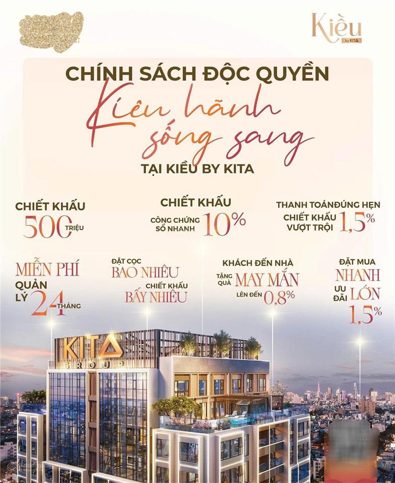 Bán cc 2pn, 2wc tại kiều by kita, 13 tỷ, 93m2 ngay quận 1 nhà mới có sổ hồng 100%