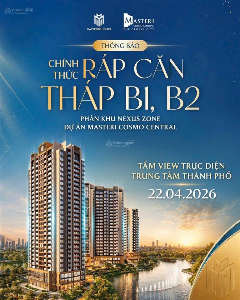 Giỏ hàng độc quyền 2pn nexus zone masteri cosmo central view nhạc nước giá 9tỷ753vnđ