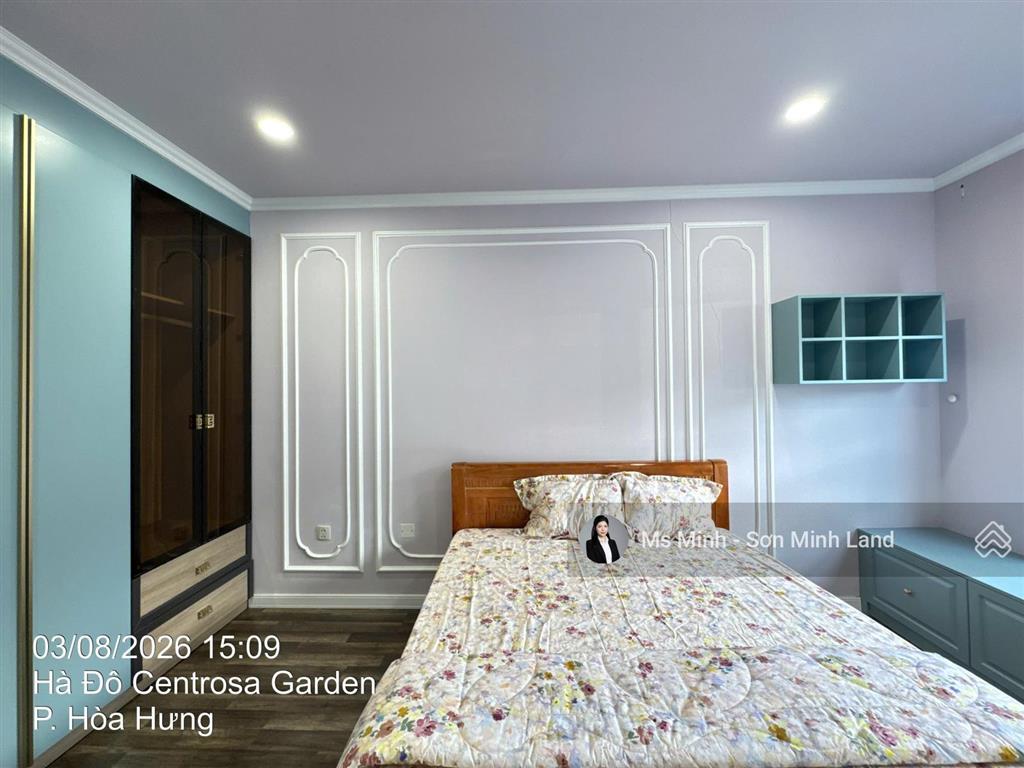 Cho thuê căn góc 2pn + đn (107m2) nhà mới đẹp, trống sẵn, giá tốt tại hà đô centrosa. sơn minh land