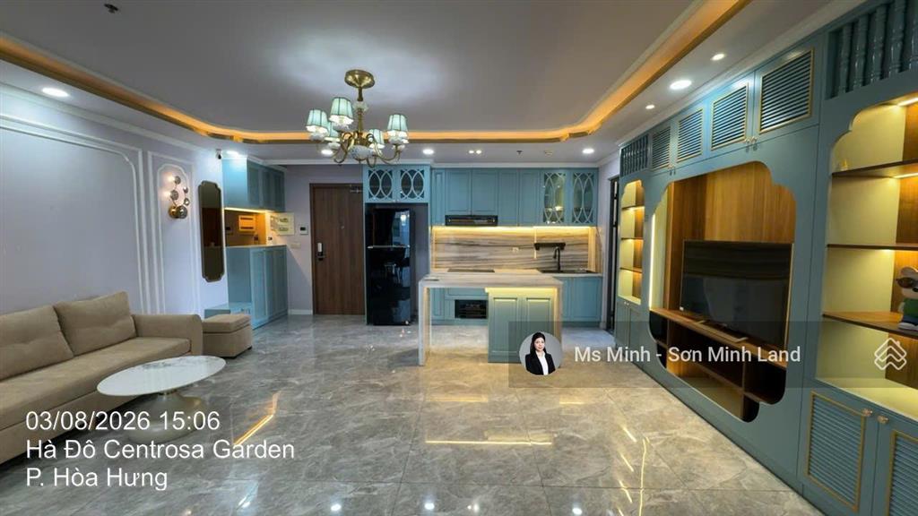 Cho thuê căn góc 2pn + đn (107m2) nhà mới đẹp, trống sẵn, giá tốt tại hà đô centrosa. sơn minh land