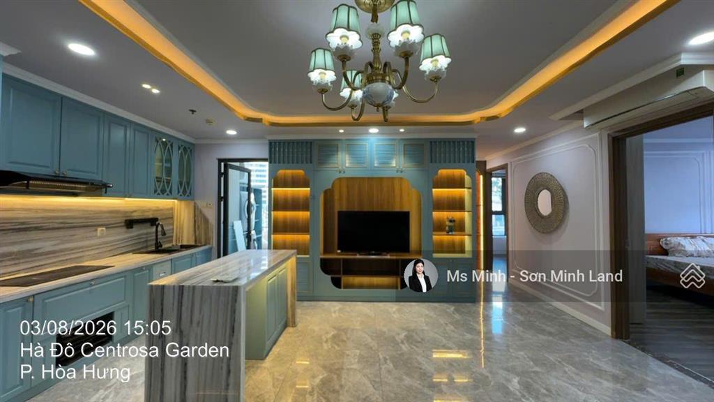 Cho thuê căn góc 2pn + đn (107m2) nhà mới đẹp, trống sẵn, giá tốt tại hà đô centrosa. sơn minh land