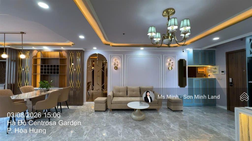 Cho thuê căn góc 2pn + đn (107m2) nhà mới đẹp, trống sẵn, giá tốt tại hà đô centrosa. sơn minh land