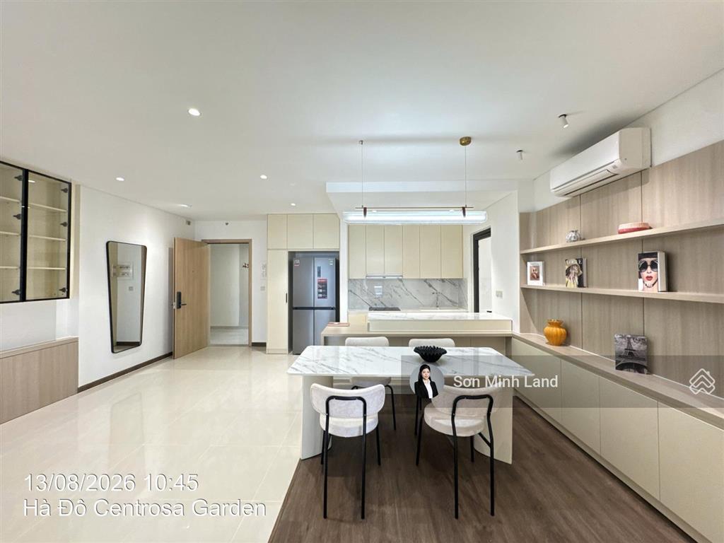 Cho thuê căn góc 2pn + đn (98,9m2) nhà mới đẹp  đầy đủ nội thất, tòa iris tại hà đô. sơn minh land