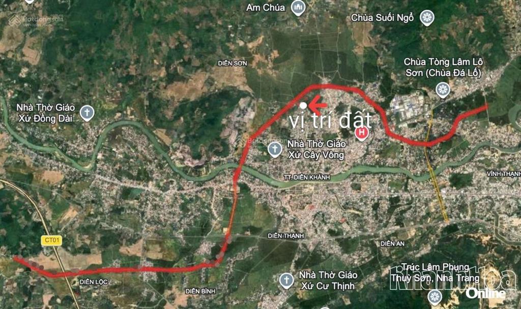 Cần tiền cắt bán lô đất tâm huyết 190m2 thổ cư mặt đường nhà vuông xã diên điền