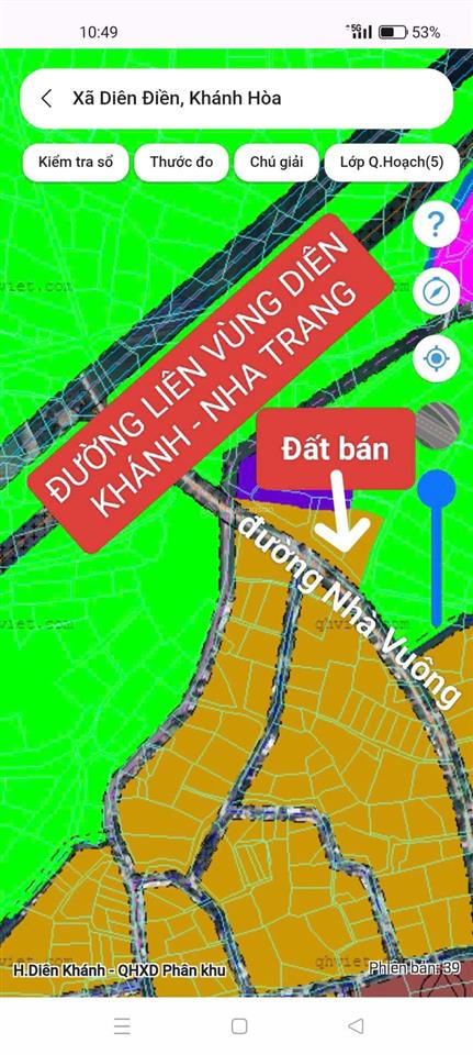 Kẹt ngân hàng hạ gấp 200 triệu lô đất 180m2 mặt đường hl50a (nhà vuông)  diên điền
