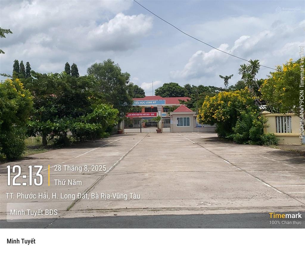 Bán đất đối diện trường tiểu học long mỹ tt phước hải, long đất, bà rịa vũng tàu 322m2 thổ cư 80m2