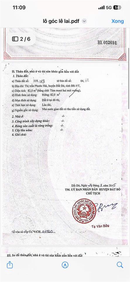 Bán đất tái định cư lê lai đi bộ ra biển phước hải