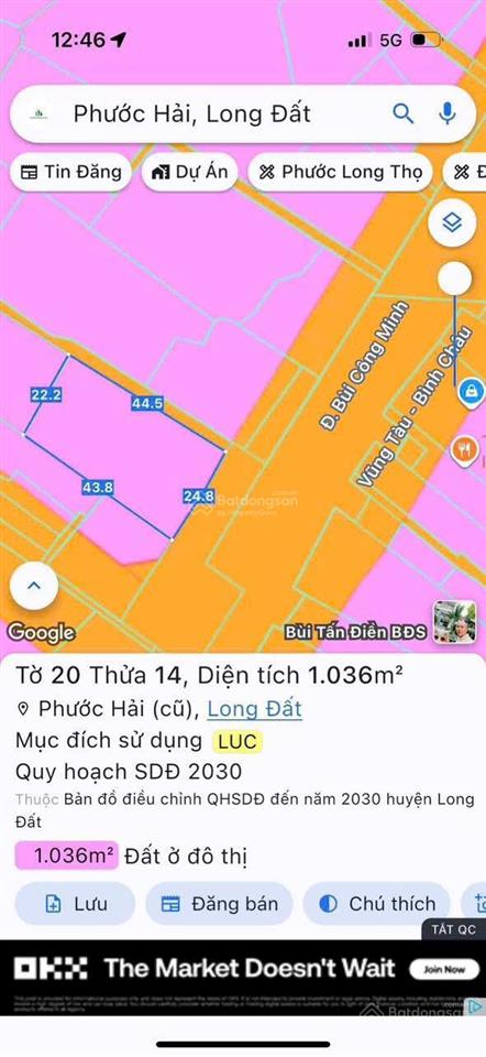1035m mặt tiền kinh doanh đường ven biển vũng tàu bình châu sổ sẵn phù hợp làm khách sạn nhà hàng