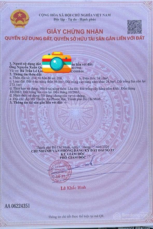 Đất ven biển phước hải vị trí đẹp diện tích 381m2 giá ngộp