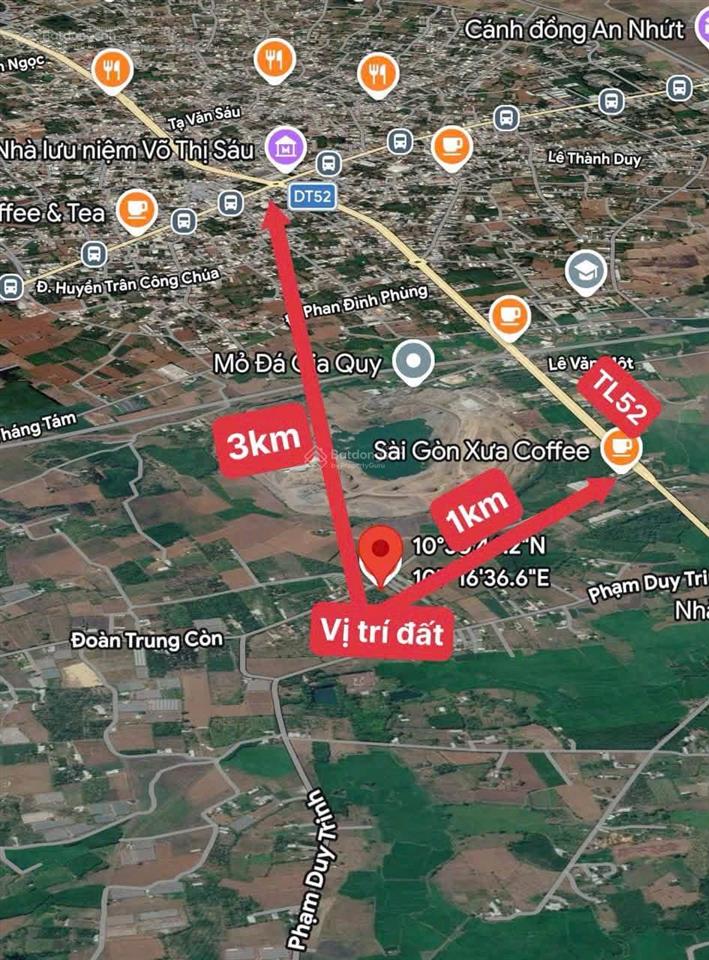 1000m2 đất đường đoàn trung còn trung tâm tt đất đỏ sẵn 200m2 thổ cư mặt tiền 18m  giá 4tỷ5