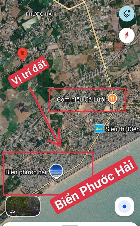 Bán lô đất 186m2, giá 1,35 tỷ đường trung tâm ủy ban long mỹ cũ, phước hải