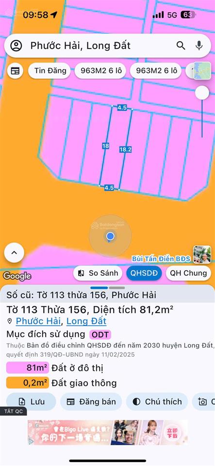 Tổng hợp đất tđc phước hải full thổ cư gần quảng trường bãi tắm, cách biển 500 đến 800m, 2 đến 5 tỷ