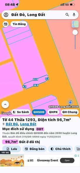 Lô góc tái định cư lê kima ngay trung tâm xã đất đỏ, hồ chí minh, gần 100m2 thổ cư, giá 1.45 tỷ