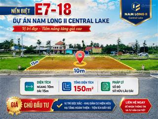 Nền biệt thự 150m giá mềm hiếm có tại nam long ii central lake