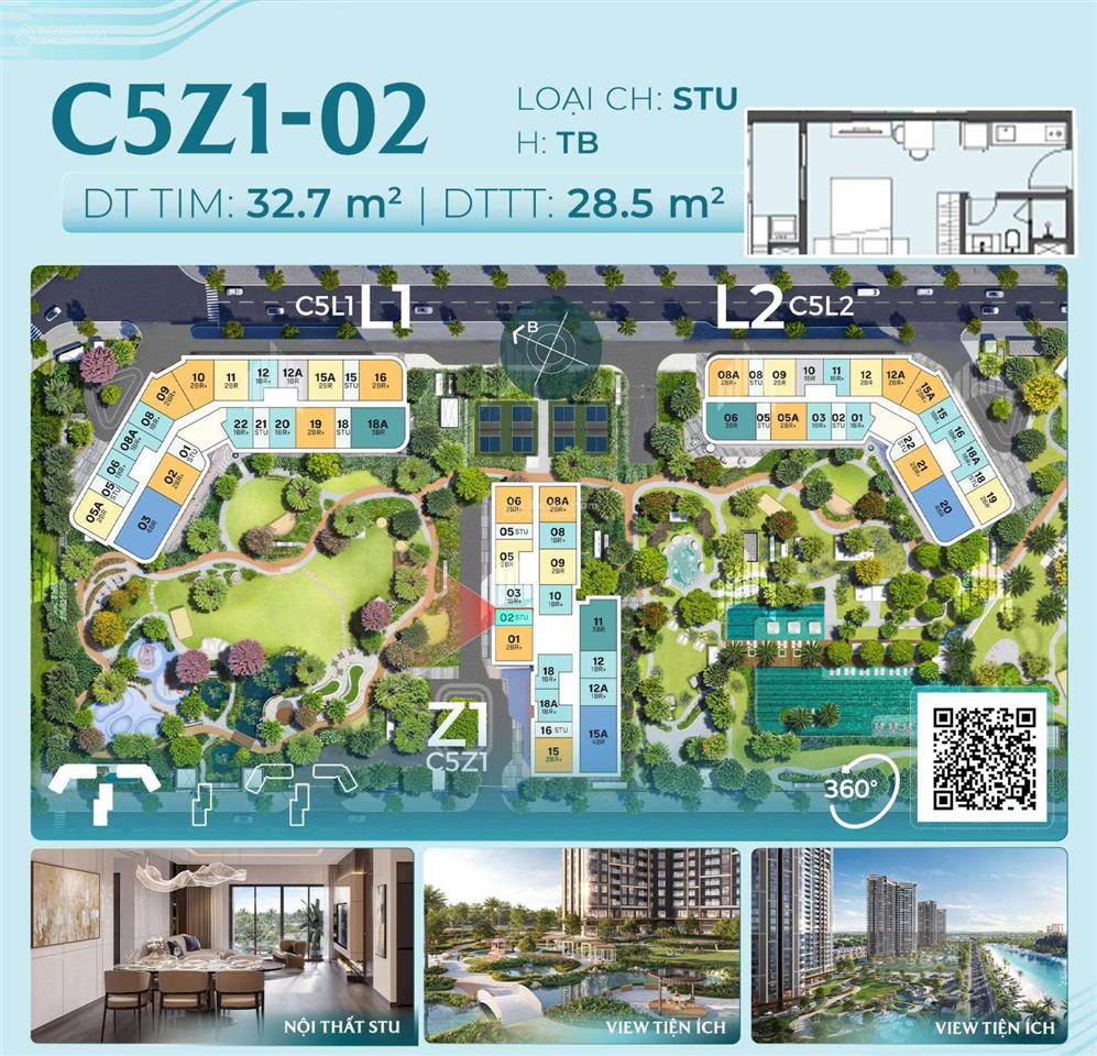 Stuido 29m2 ra hàng đợt đầu giá gốc chủ đầu tư còn sót lại 1 căn view hồ tạo sóng