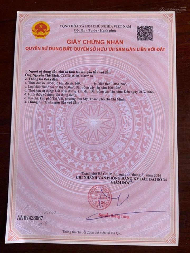 Chính chủ gửi bán đất sổ hồng riêng có thổ cư sẵn từng lô diện tích 125m2 giá chỉ 1.6 tỷ