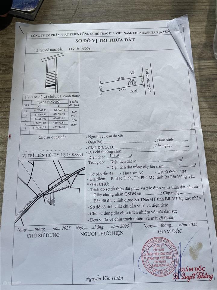 Đất phú mỹ 147 mv sổ hồng trao tay giá 350tr