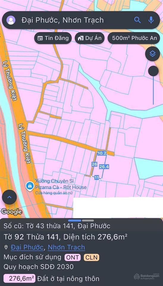 Bán đất tại xã đại phước, nhơn trạch. giá yêu thương, đầu tư sinh lời nhanh chóng, xuống tiền ngay