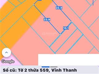 Bán đất vĩnh thanh, nhơn trạch. dt 233m2, sổ sẵn sàng, gd ngay, giá đầu tư tốt, cơ hội chỉ có 1