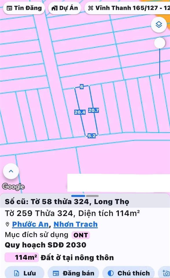 Bán đất long thọ, nhơn trạch. giá cực chất, đất đẹp, nở hậu, full thổ cư, cơ hội đầu tư chỉ có một