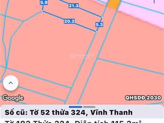 Bán lô đất vĩnh thanh, nhơn trạch. full thổ cư, dt 115m2, giá đầu tư siêu tốt,  ngay hôm nay