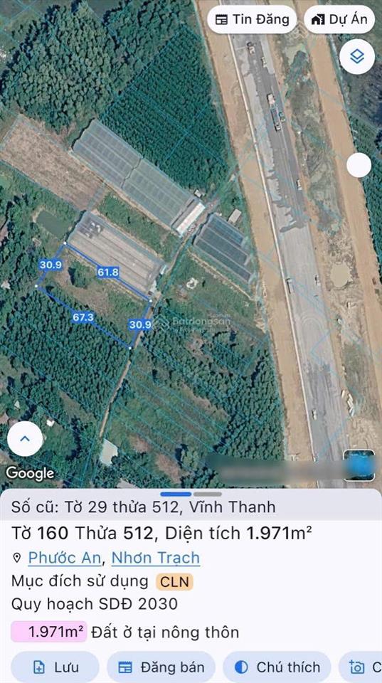 Cần bán lô đất vườn xã vĩnh thanh, nhơn trạch,. vị trí 1 xuyệt đường vành đai 3, giao dịch ngay