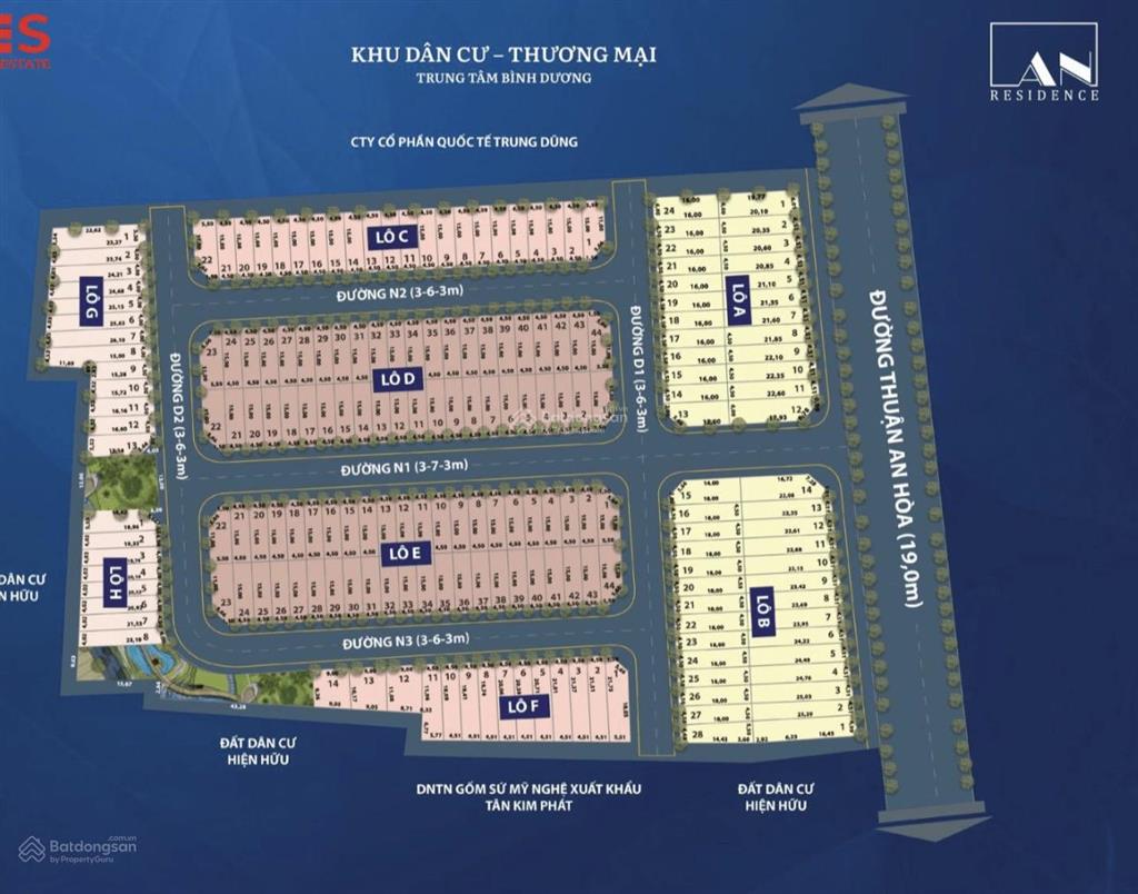 Nhận mua bán  ký gửi đất nền kdc an residence (lê phong). thuận an hoà.  0964 200 ***