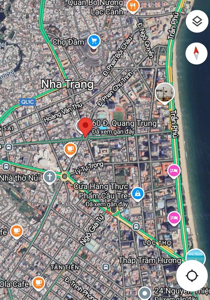 Bán tòa nhà 7 tầng chỉ 30,9 tỷ. mặt đường quang trung ngay vòng xoay giao yersin. vị trí đắc địa