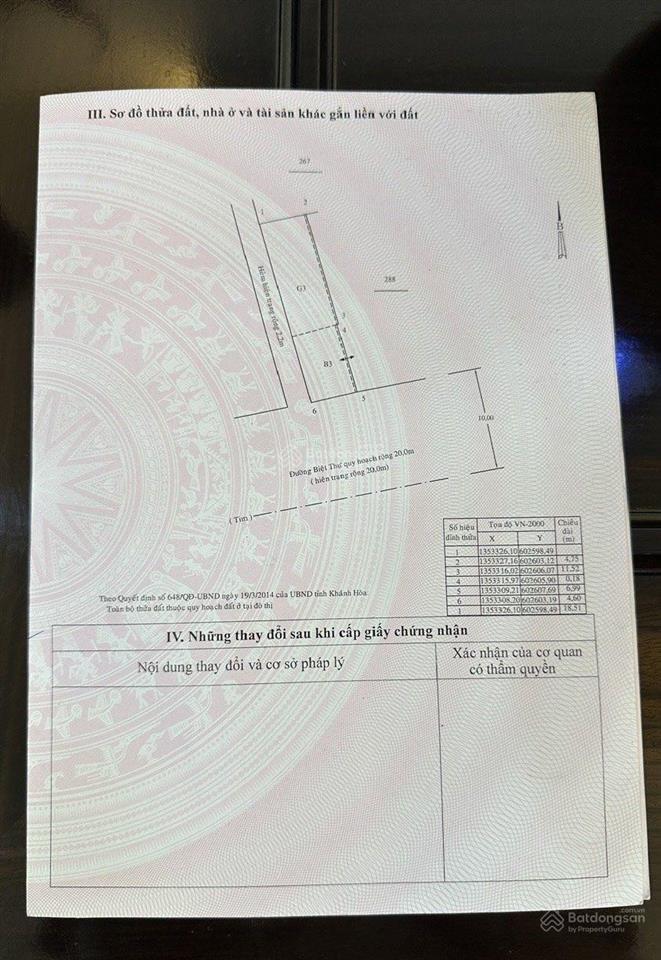 Bán nhà 3 tầng góc 2 mặt đường biệt thự 87,1m2 chỉ 52 tỷ. đang có dòng tiền 90tr/th. nha trang