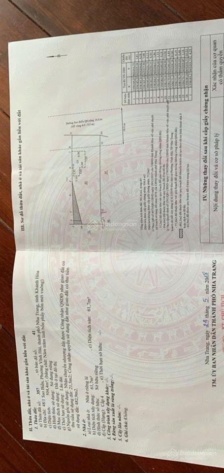 Bán nhanh 504m2 ngang 14m chỉ 83 tr/m2 phù hợp xây ks căn hộ. vĩnh hải nha trang 0967 613 ***