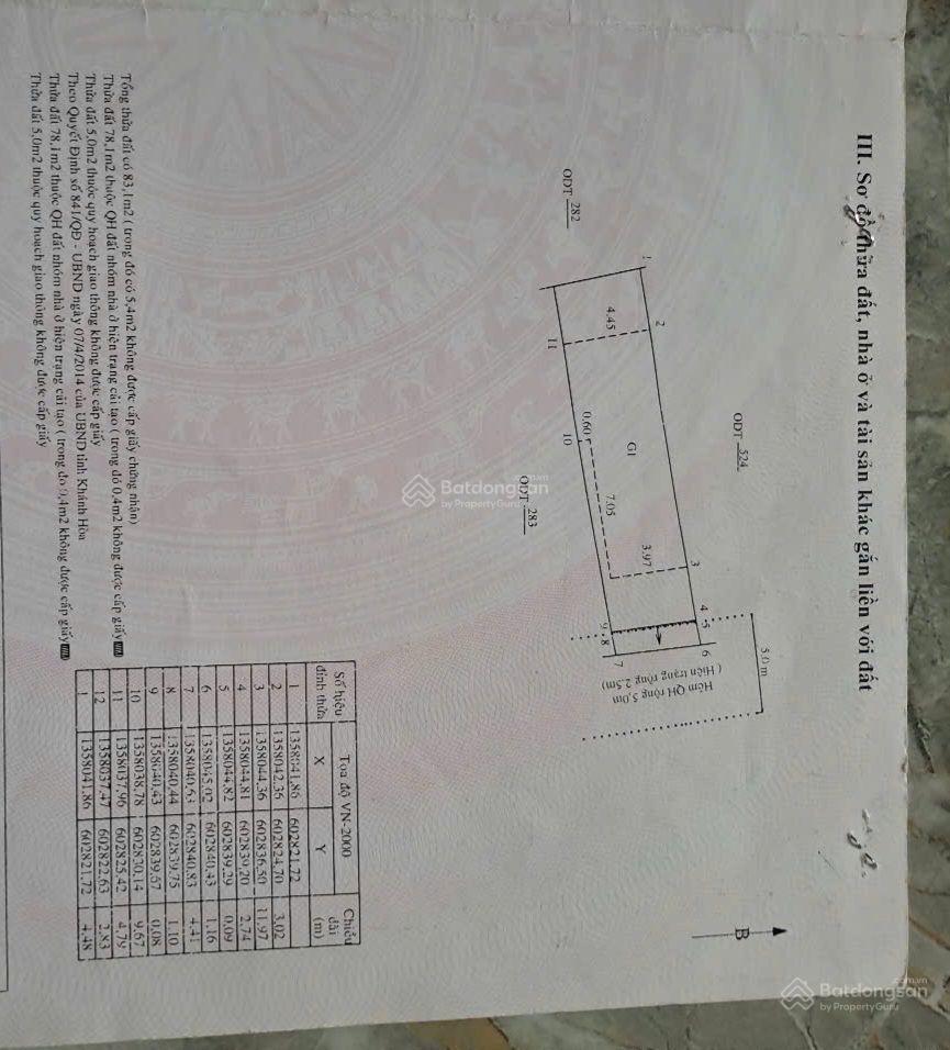 Bán đất gần biển 155,4m2 ngang 8,7m chỉ 11,5 tỷ. đường thanh nam. vĩnh hải nha trang