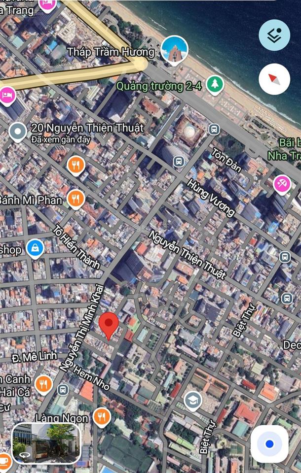 Đất gần biển trung tâm tp nha trang 94,5m2 ngang 4m chỉ 10 tỷ. hẻm 5m đường nguyễn thị minh khai