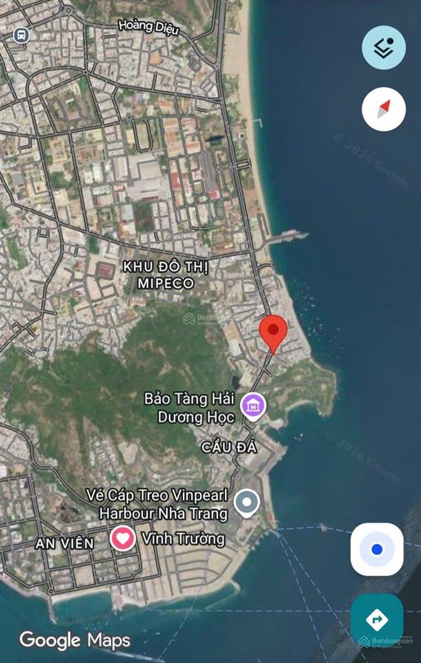 Bán 1373m2 góc 3 mặt đường trần phú giá 170 tỷ. vĩnh nguyên nha trang. đất full thổ cư