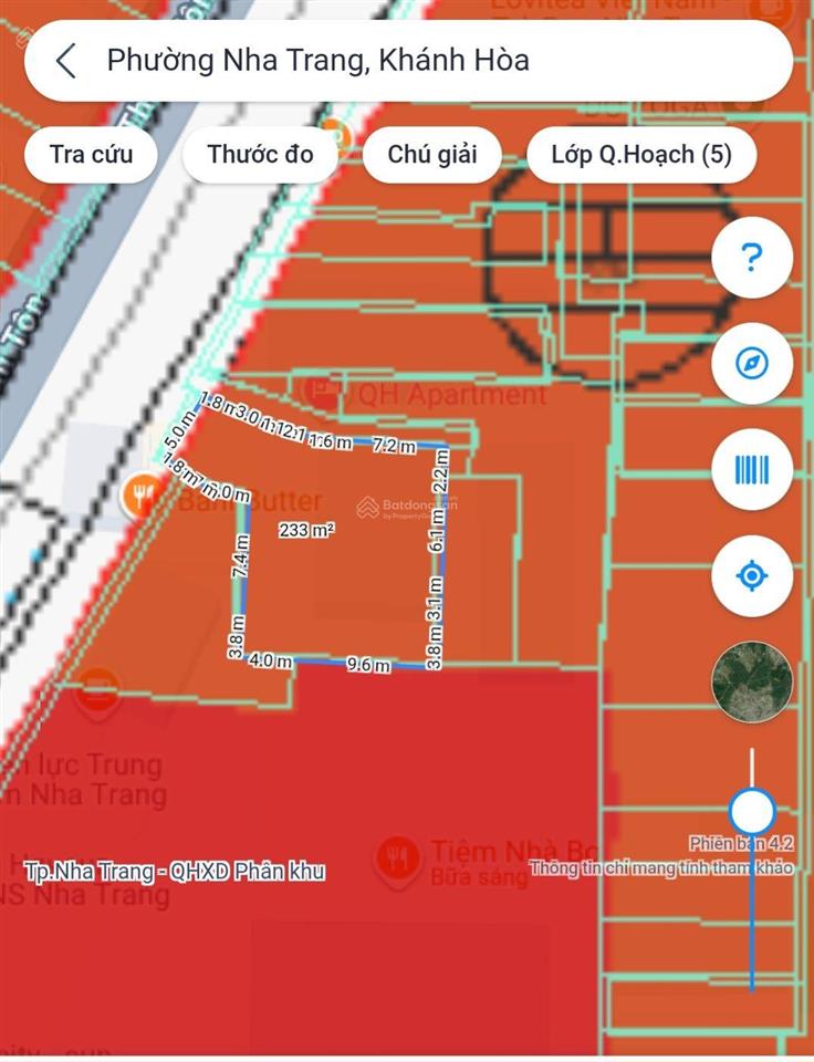 Bán đất tặng nhà 3 tầng 225,6m2 ngang 5m nở hậu mặt đường lý thánh tôn. giá 26 tỷ, nha trang