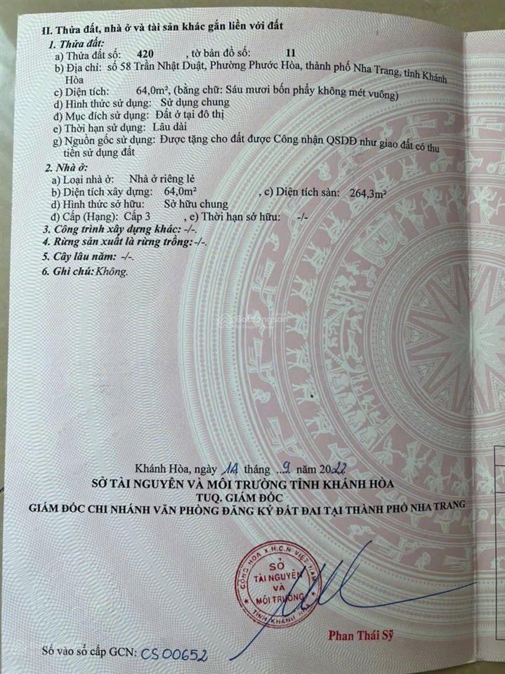 Bán nhà 4 tầng 64m2 ngang 4m giá 13 tỷ. mặt đường trần nhật duật. trung tâm thành phố nha trang