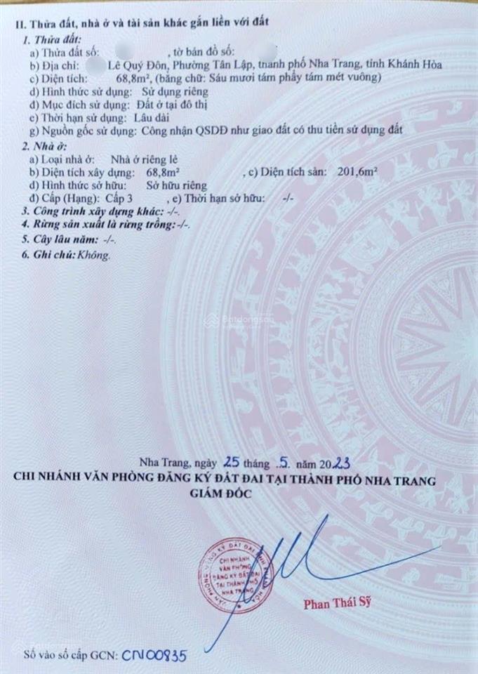 Bán nhà 3 tầng 68,8m2 giá 19,3 tỷ. đường lê quý đôn ngay ngã 3 giao tô hiến thành. đang cho thuê