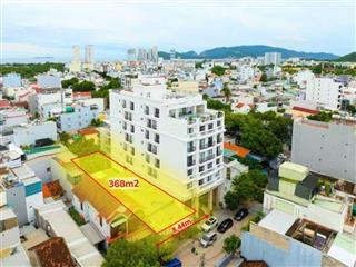 Bán 360m2 ngang 8,44m giá chỉ 25 tỷ. 2 mặt đường trước sau đường lương thế vinh. nha trang