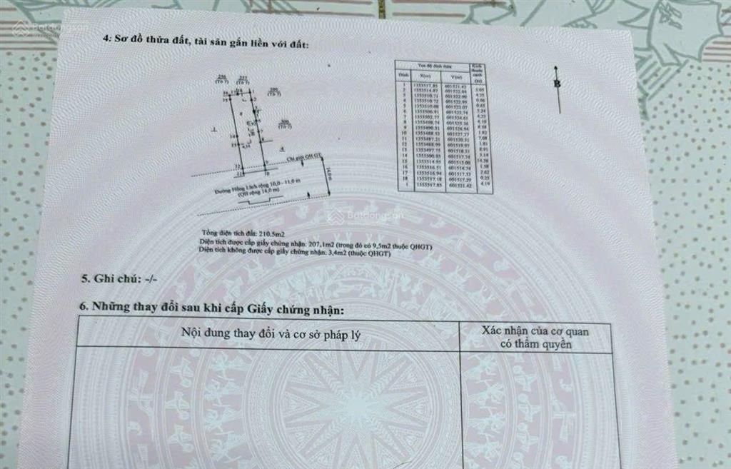Bán đất tặng nhà cấp 4 đường hồng lĩnh 207m2 ngang 7,08m chỉ 22,77 tỷ. thành phố nha trang