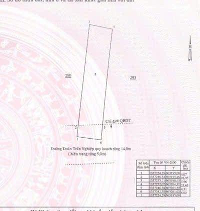 Bán đất mặt đường đoàn trần nghiệp 181,7m2 ngang 6m giá 15,5 tỷ. vĩnh phước. bắc nha trang