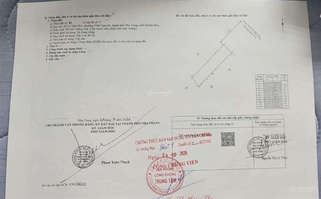 Bán 194m2 ngang 10,3m giá 90 tỷ. mặt tiền đường trần phú, nha trang. trước mặt là công viên  biển