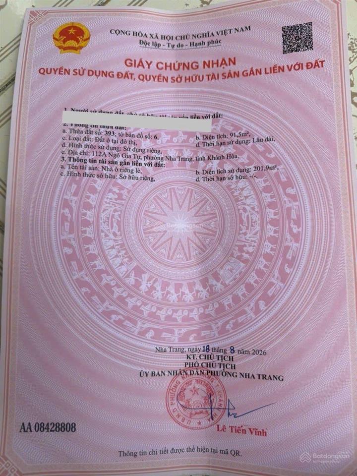 Bán nhà góc ngô gia tự và bạch đằng 91,5m2 ôm góc 20m. giá 24,7 tỷ. trung tâm tp nha trang