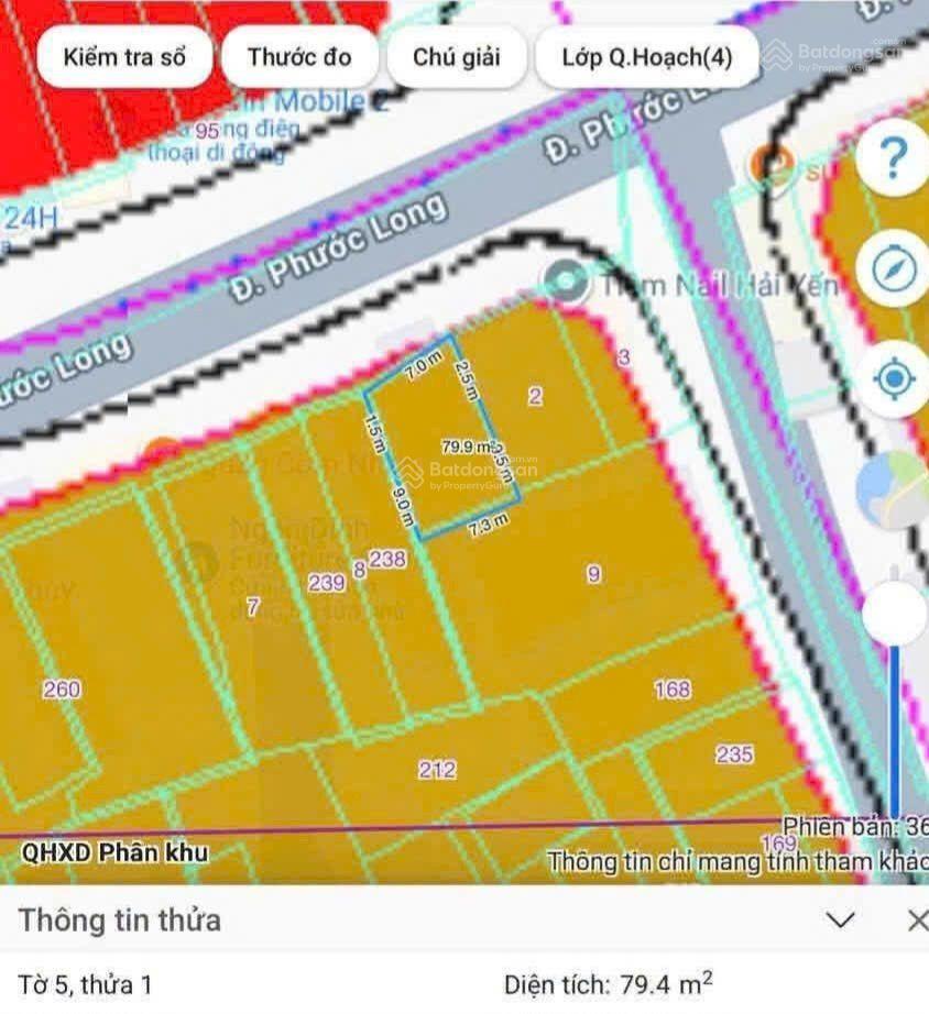 Bán đất tặng nhà cấp 4 mặt đường phước long kinh doanh. 79,4m ngang 7m chỉ 6,9 tỷ. nam nha trang
