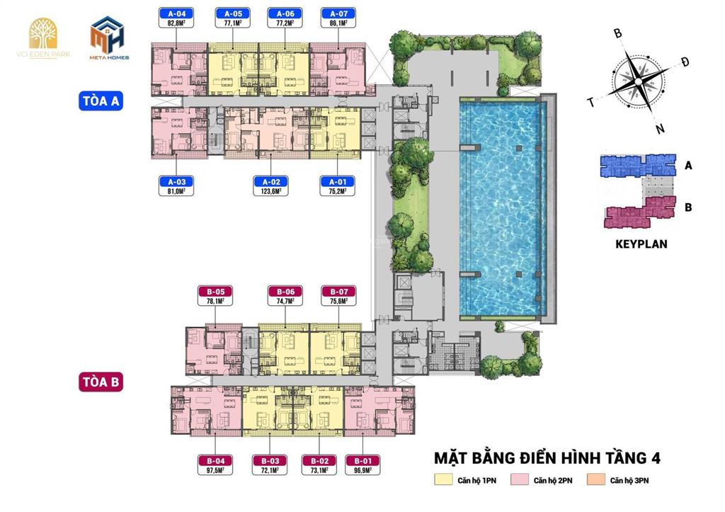 Căn hộ cao cấp vci eden park vĩnh yên (vci green home)