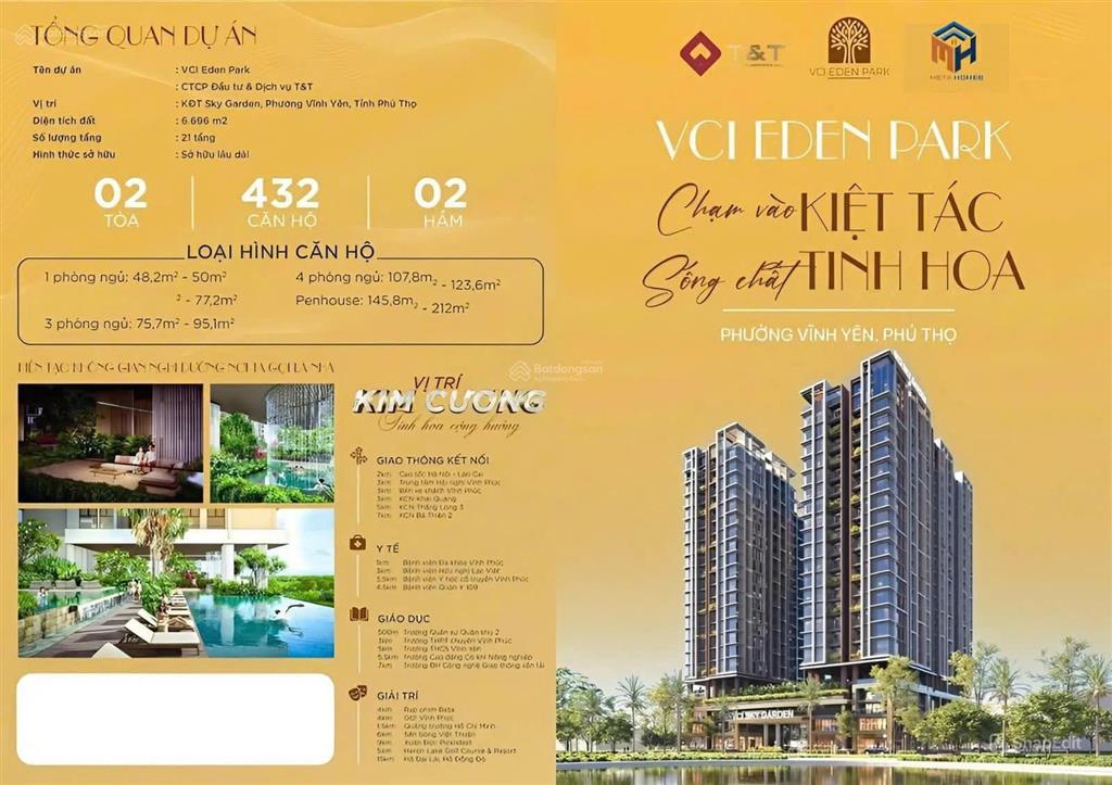 Căn hộ cao cấp vci eden park vĩnh yên (vci green home)