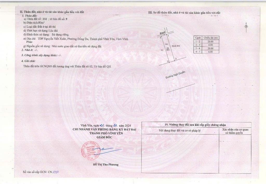 Bán nhà 3 tầng 80m full thổ cư gần chợ vĩnh yên