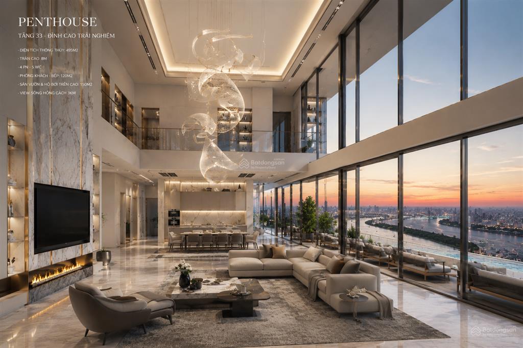 Duy nhất căn đầu hồi penthouse vip nhất da căn hộ hạng sang mik khai sơn long biên view sông hồng