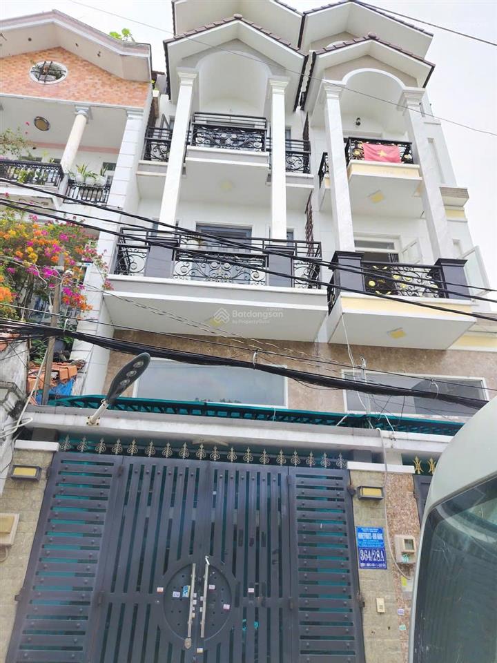 Cần bán nhà hẻm xe hơi 7 chỗ nằm trong nhà đường nơ trang long. dt 4x16m. vuông vức. trệt, 3 lầu