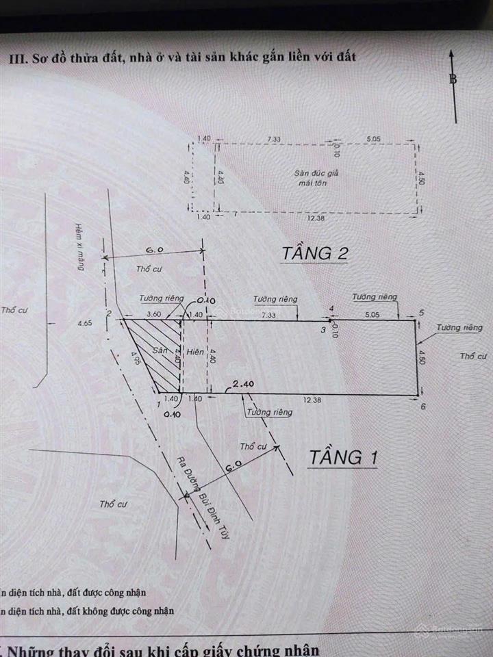 Định cư úc cần bán gấp nhà hẻm 6m bùi đình túy  hẻm 1 sẹc  hẻm thương mại. dt 4.5x14m. trệt, lầu