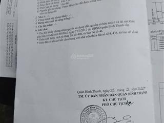Cần bán đất hẻm 4m ung văn khiêm  vị trí gần trường hutech  cách 30m ra hẻm 9m. dt4x15m. vuông.