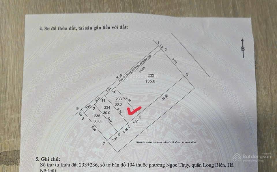 Chính chủ bán nhà riêng tại ngõ 264 đường ngọc thụy, phường bồ đề, tp.hà nội.